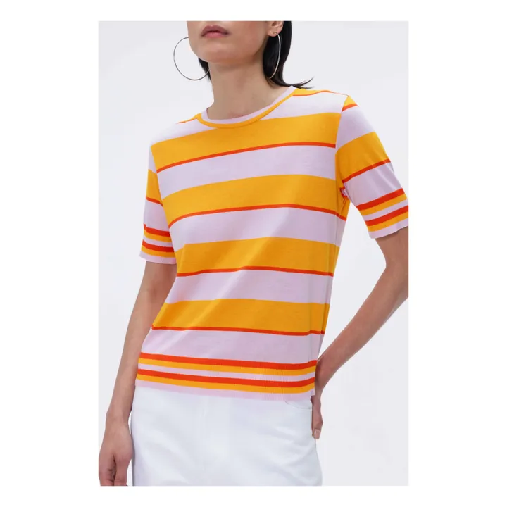 Our Sister T-shirt Vitex Rayures | Orange