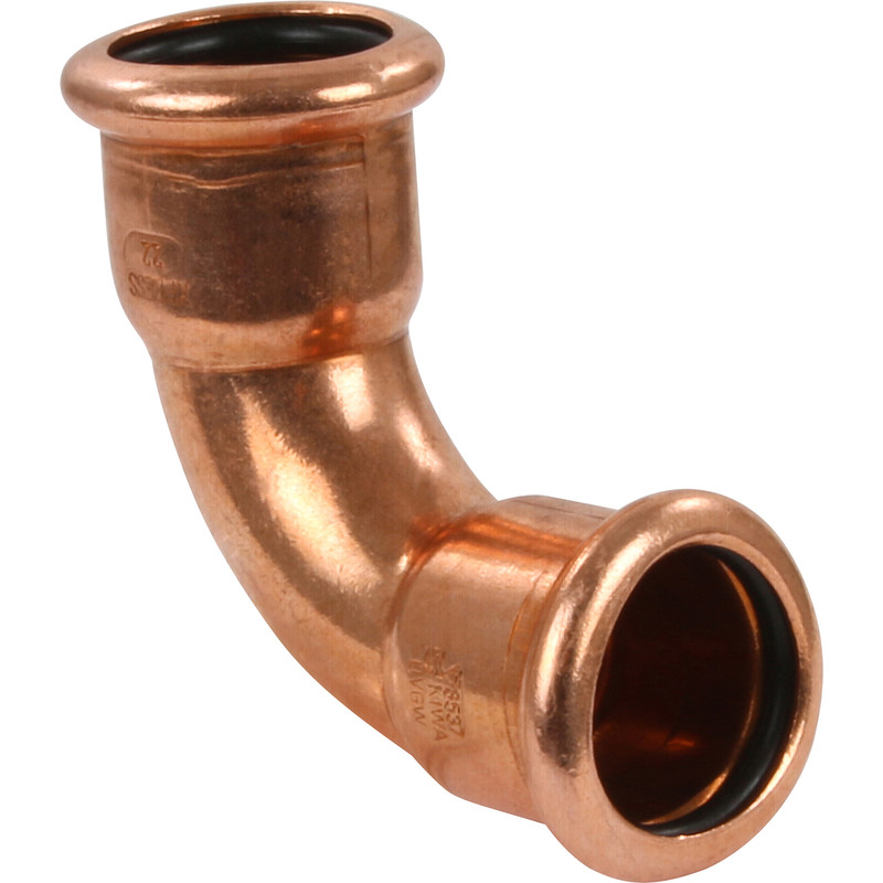 VSH Xpress koper pers bocht 90° 22mm