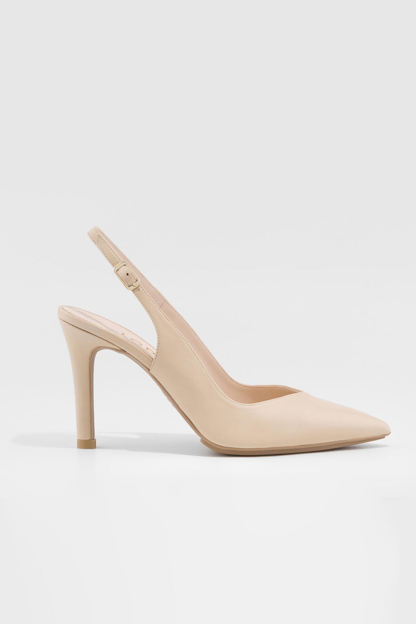 Zapatos de salón destalonado en beige - Rosa