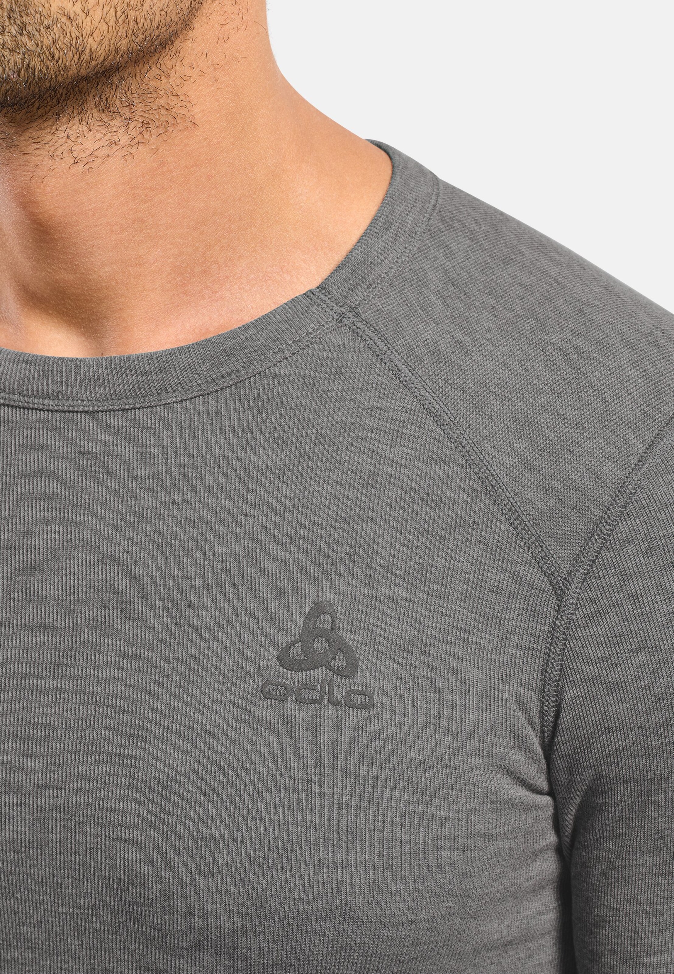 Active Warm Base Layer Langarmshirt in odlo steel grey melange