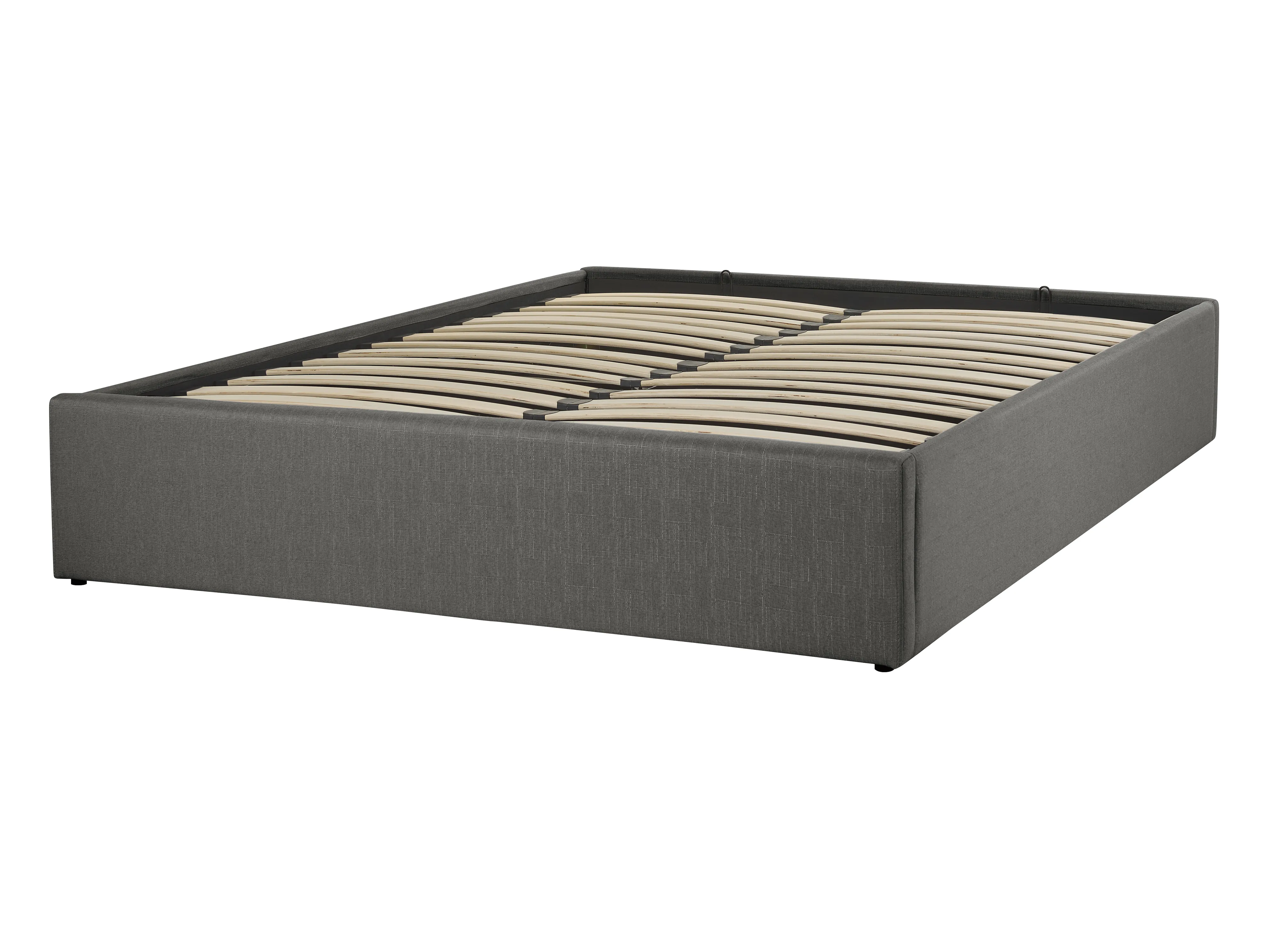 Opbergbed zonder hoofdbord Stof DINAN 140 x 200 cm Donkergrijs