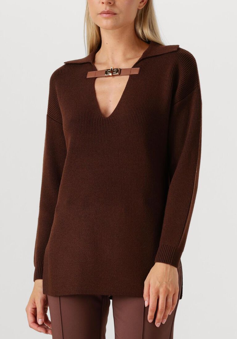 bruine elisabetta franchi trui knitted sweater