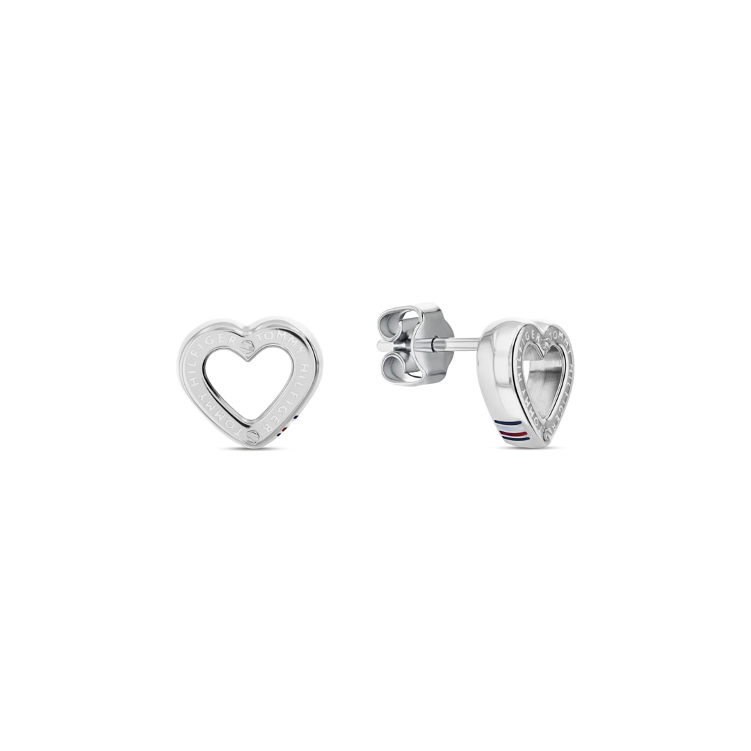 Tommy Hilfiger Ohrstecker Toggle Heart Silbrig