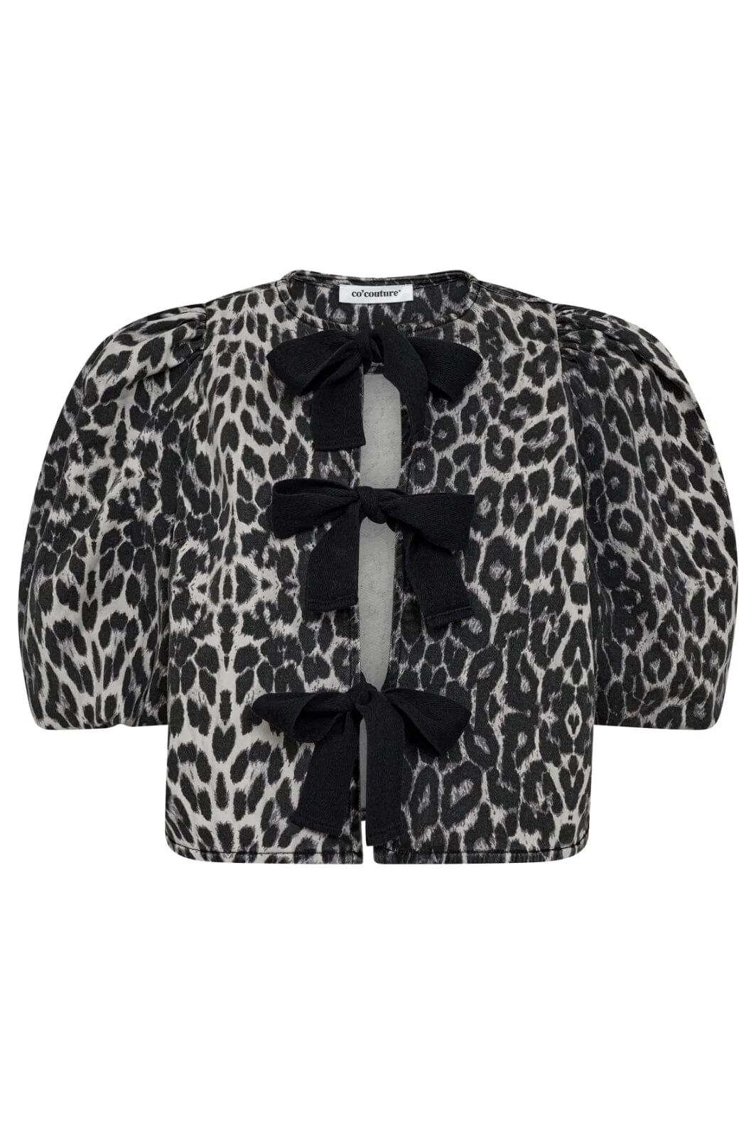 Co´Couture Leocc Bow Blouse 35572 140 dark grey