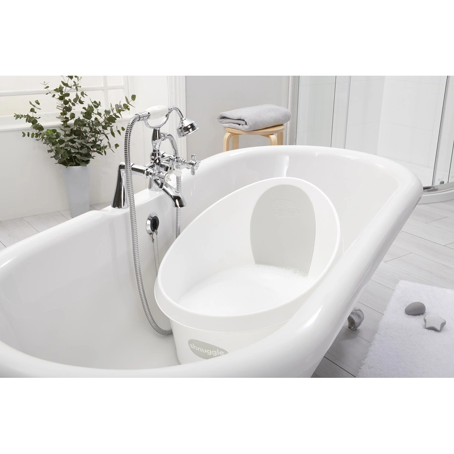 shnuggle® Kleinkindbadewanne weiß  hellgrau