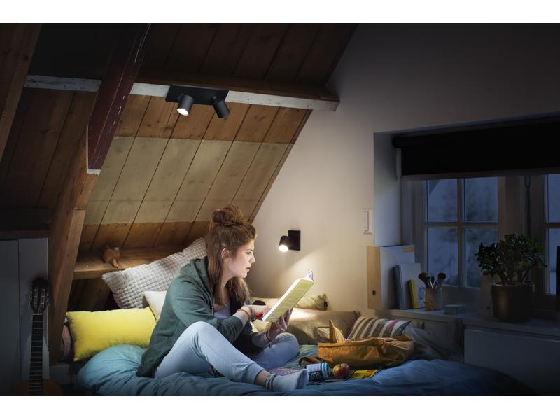 Philips Hue White Ambiance Runner Doppelspot Schwarz Individuell einstellbare Spots für perfektes Licht in jedem Raum
