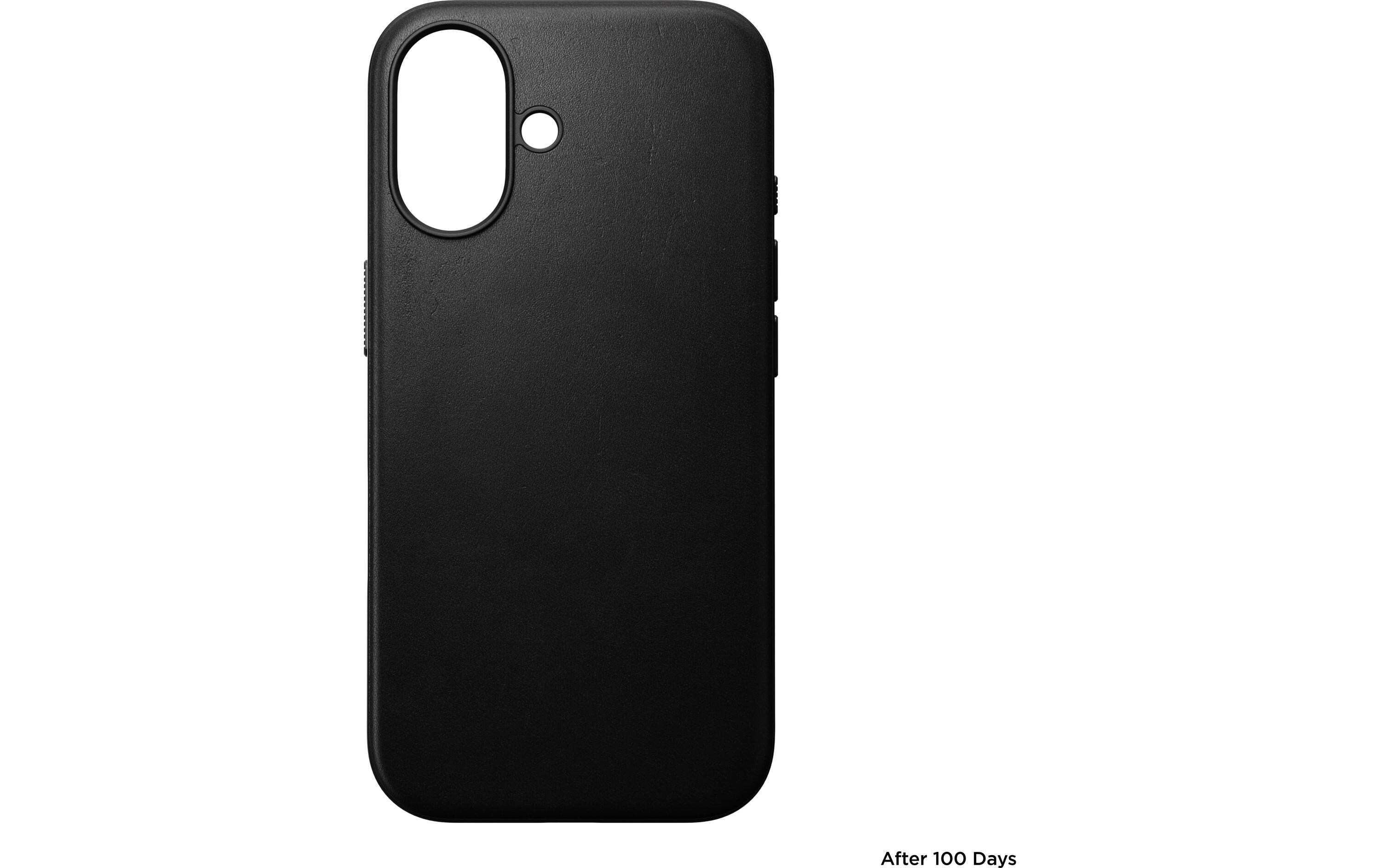 Back Cover Modern Leather iPhone 16 SchwarzModerne Schutzhülle aus Leder für das Apple iPhone 16