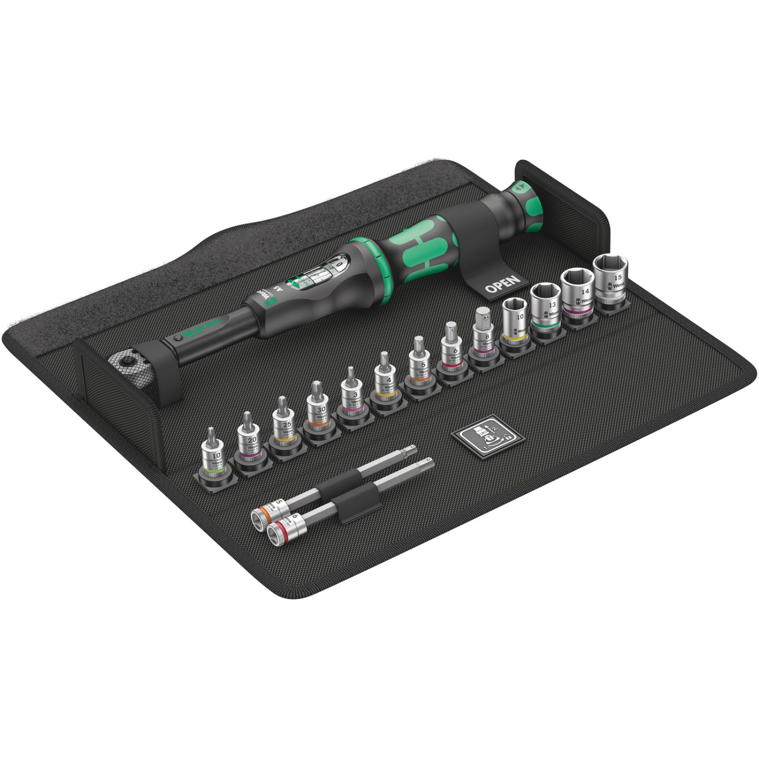 Wera 05004180001 Bicycle Set Torque 1 16-delige Momentsleutelset in etui - 2,5-25Nm - 1/4