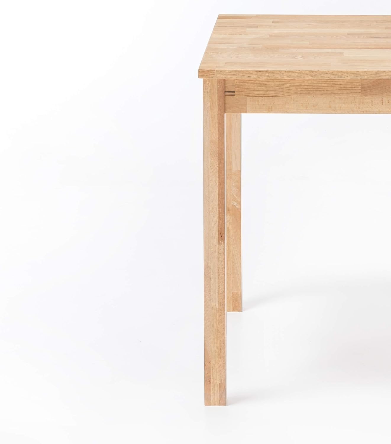 Robas Lund Tisch Esszimmertisch Massivholz Kernbuche, Alfons BxHxT 70 x 76 x 70 cm, Natur