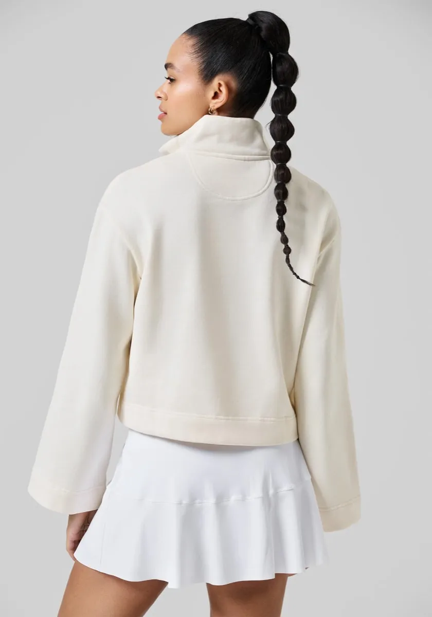 Casall Comfy Half Zip Sweater Off White
