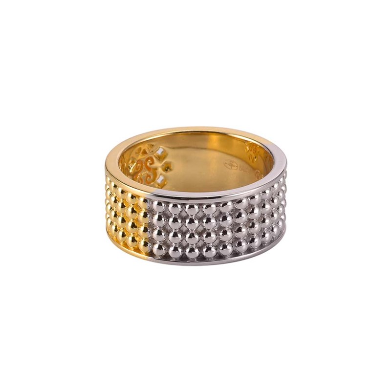 Bague En Argent Doré Jacky Boule Pierre Onyx