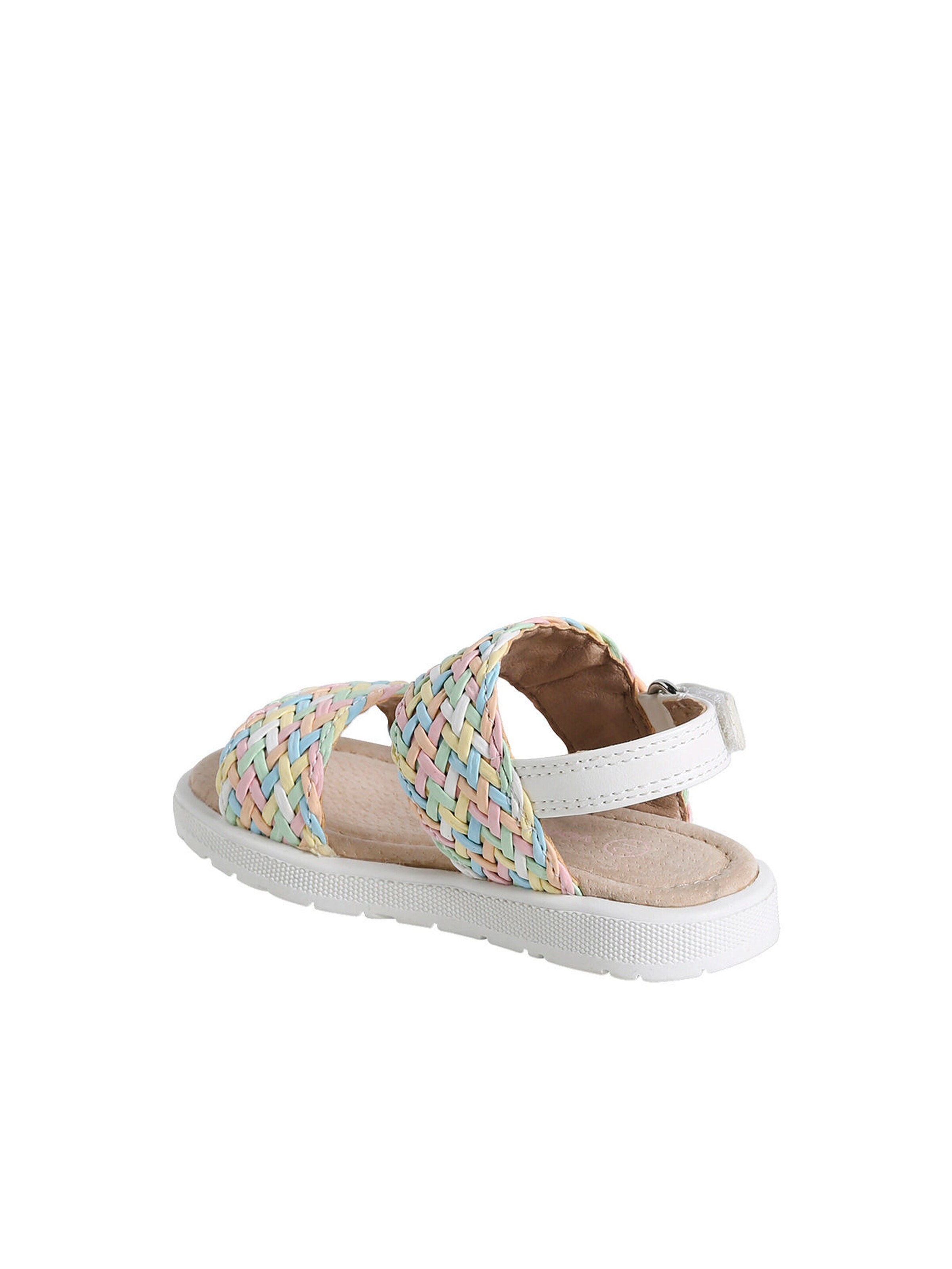 Vertbaudet Baby Klett-Sandalen mit nachtleuchtenden Flechtriemen mehrfarbig