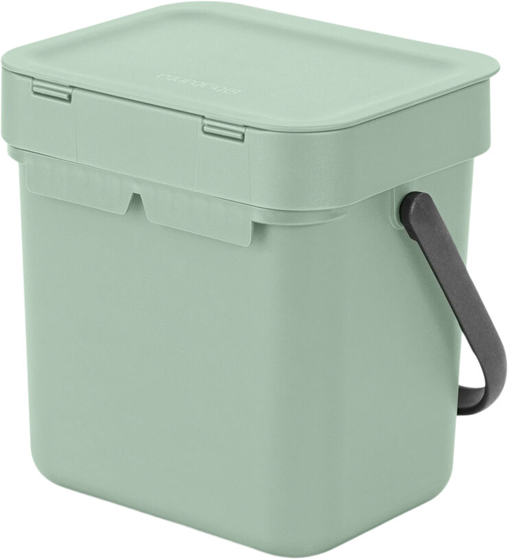 Brabantia Affaldsspand m/låg sort. kon. 3 ltr Jade green