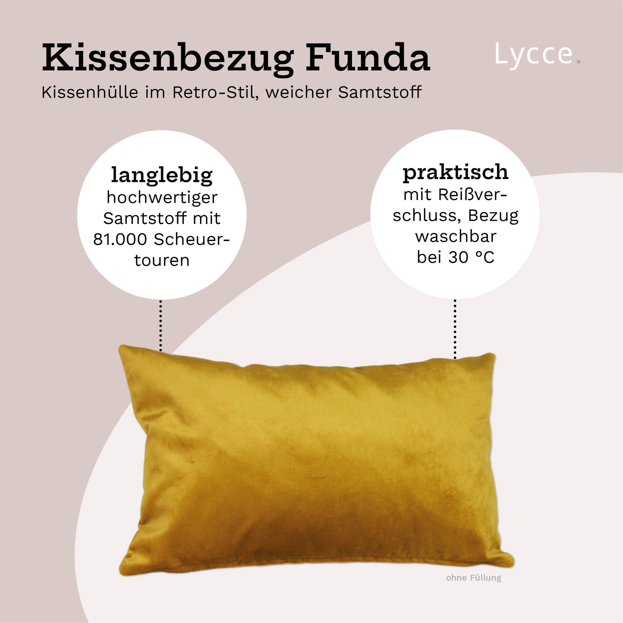 Lycce Kissenbezüge FUNDA 50x30 Retro Samt Kissenhülle Dekokissen-bezug