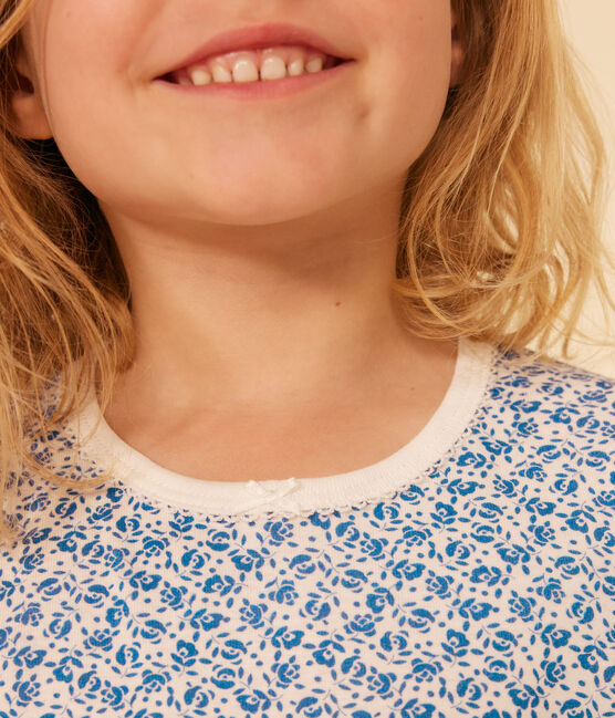 Pyjama capri imprimé fleur en coton enfant