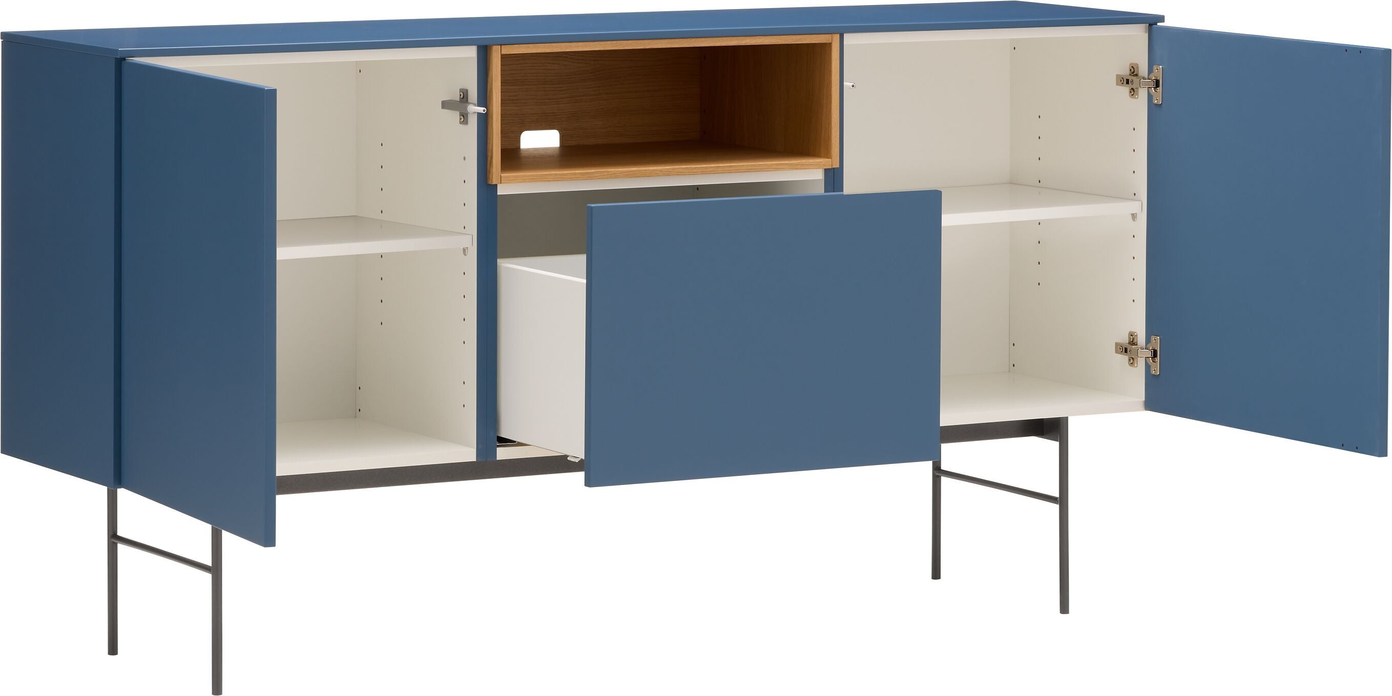 TILL Sideboard - Blau / B: 168.0 cm x T: 41.0 cm x H: 88.8 cm