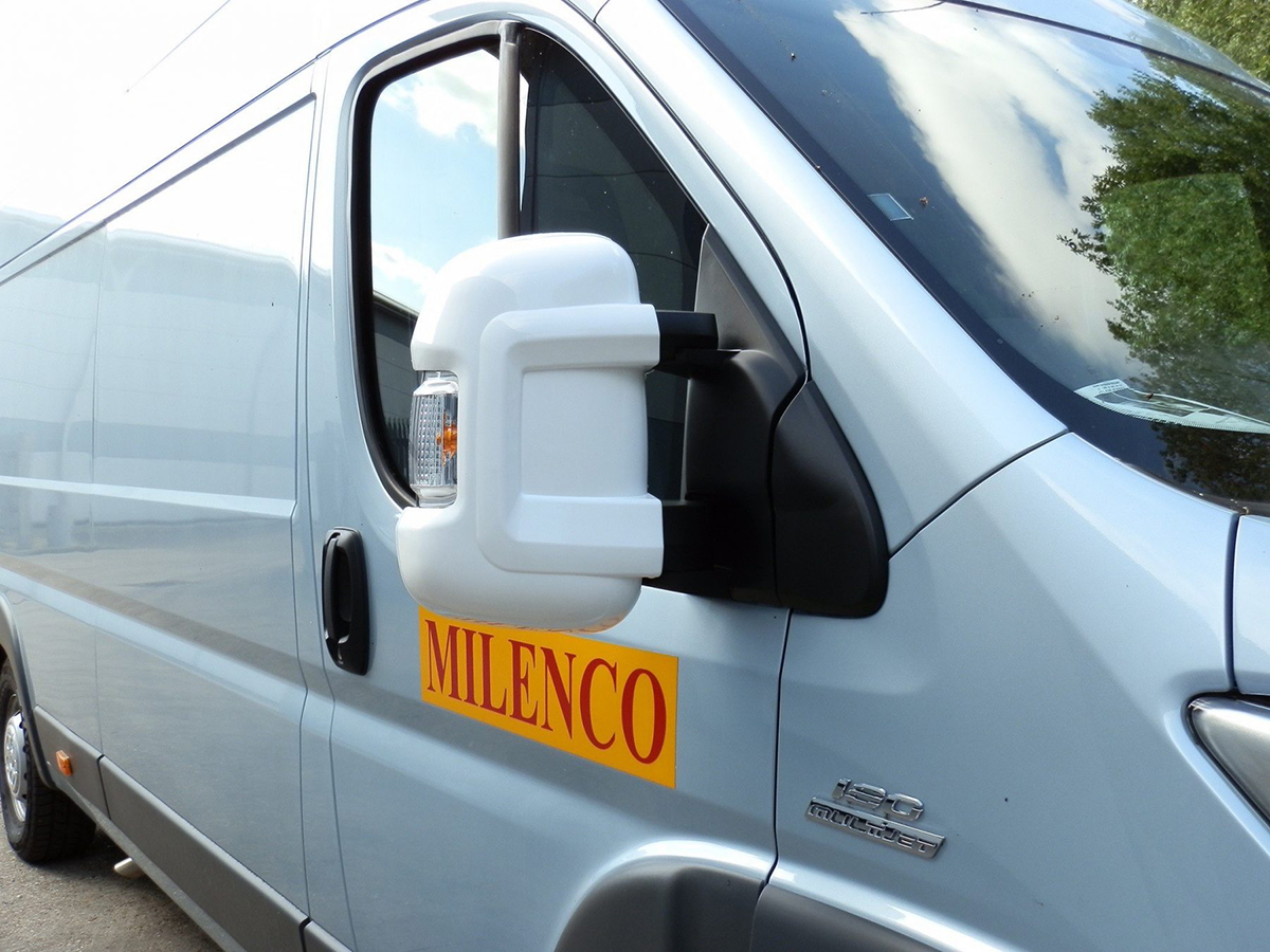 Milenco standaard arm spiegelbeschermer - white
