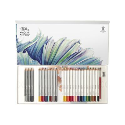 Winsor & Newton Studio Collection - Coffret de 42 crayons techniques mixtes - couleurs assorties