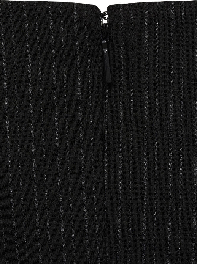 MANGO Striped short dress Black