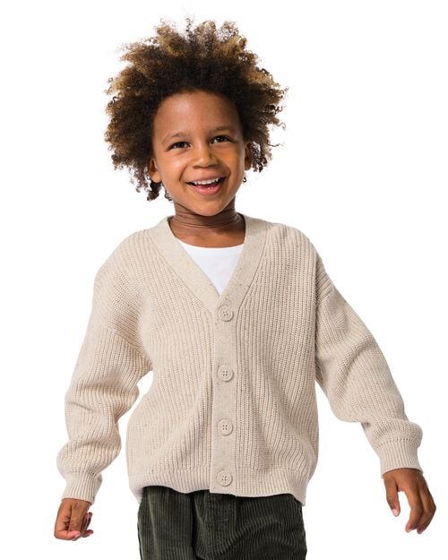 cardigan tricoté beige blanc cassé