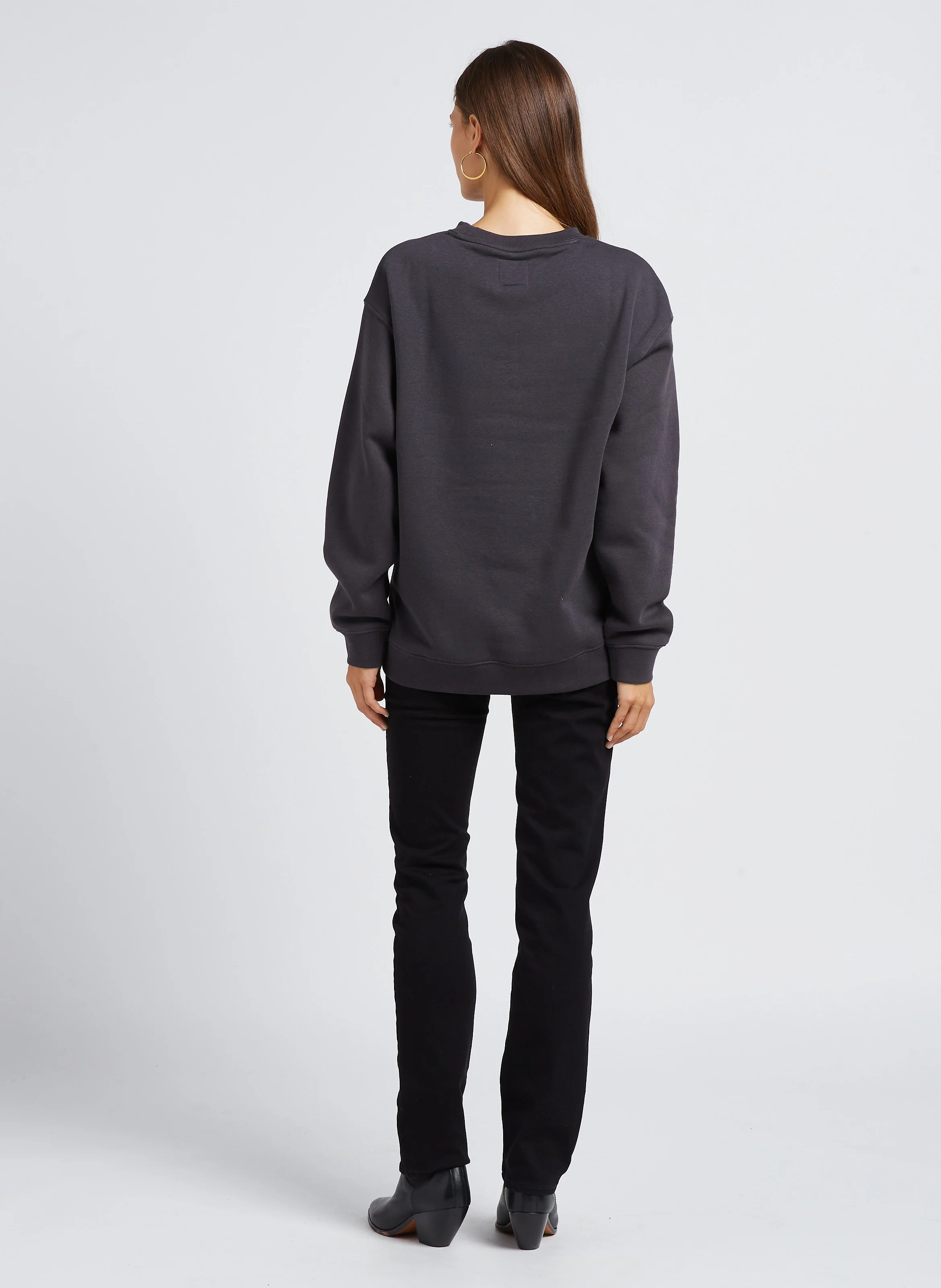 724 HIGH RISE STRAIGHT - Jean droit taille haute en coton mélangé | Noir