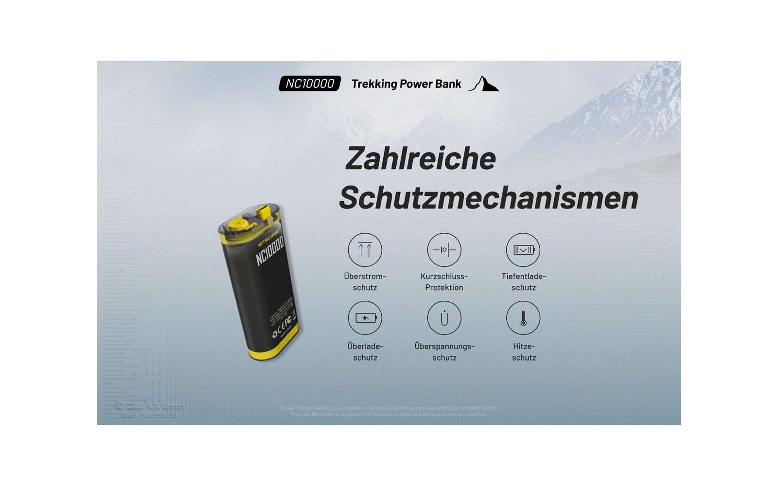 Nitecore Powerbank NC 10000 mAh mit LED Licht