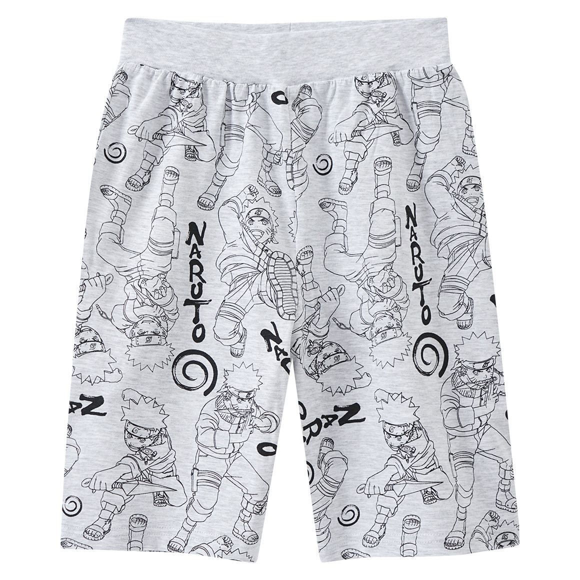 Yigga Naruto Shorty mit Print dunkelblau / hellgrau