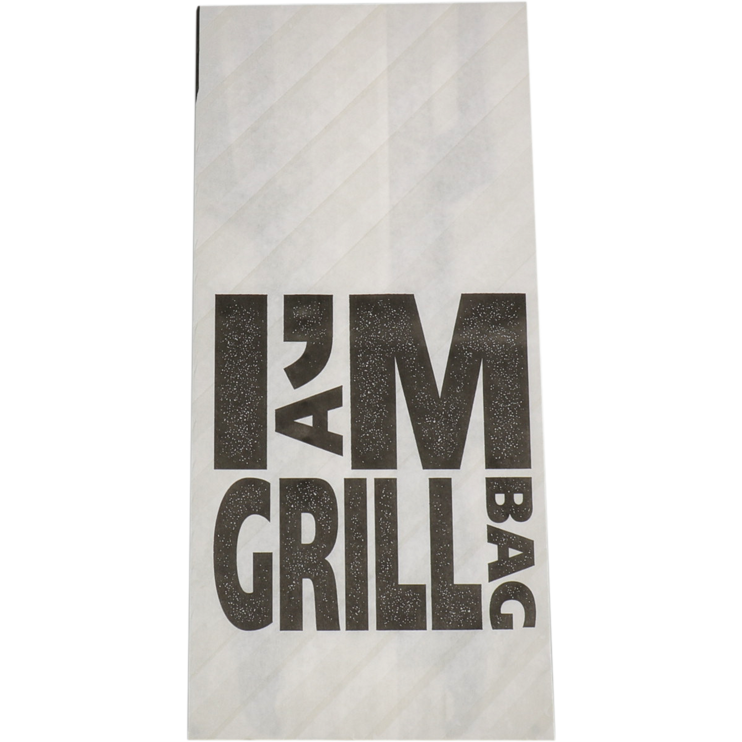 I'M Concept Zak, Grillzak, Kraftpapier + PP, 13/ 8x28cm, I´m a grill bag, wit/zwart