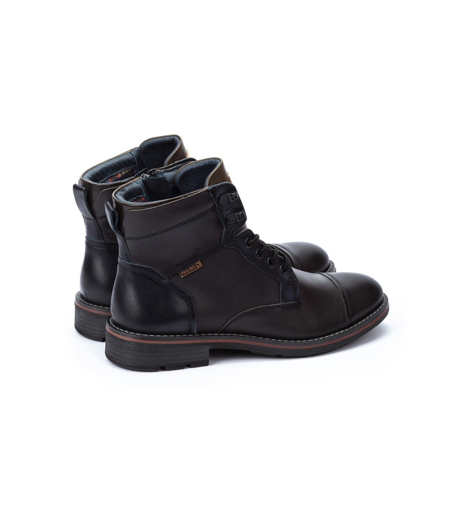 Botas de tornozelo Pikolinos York em couro preto