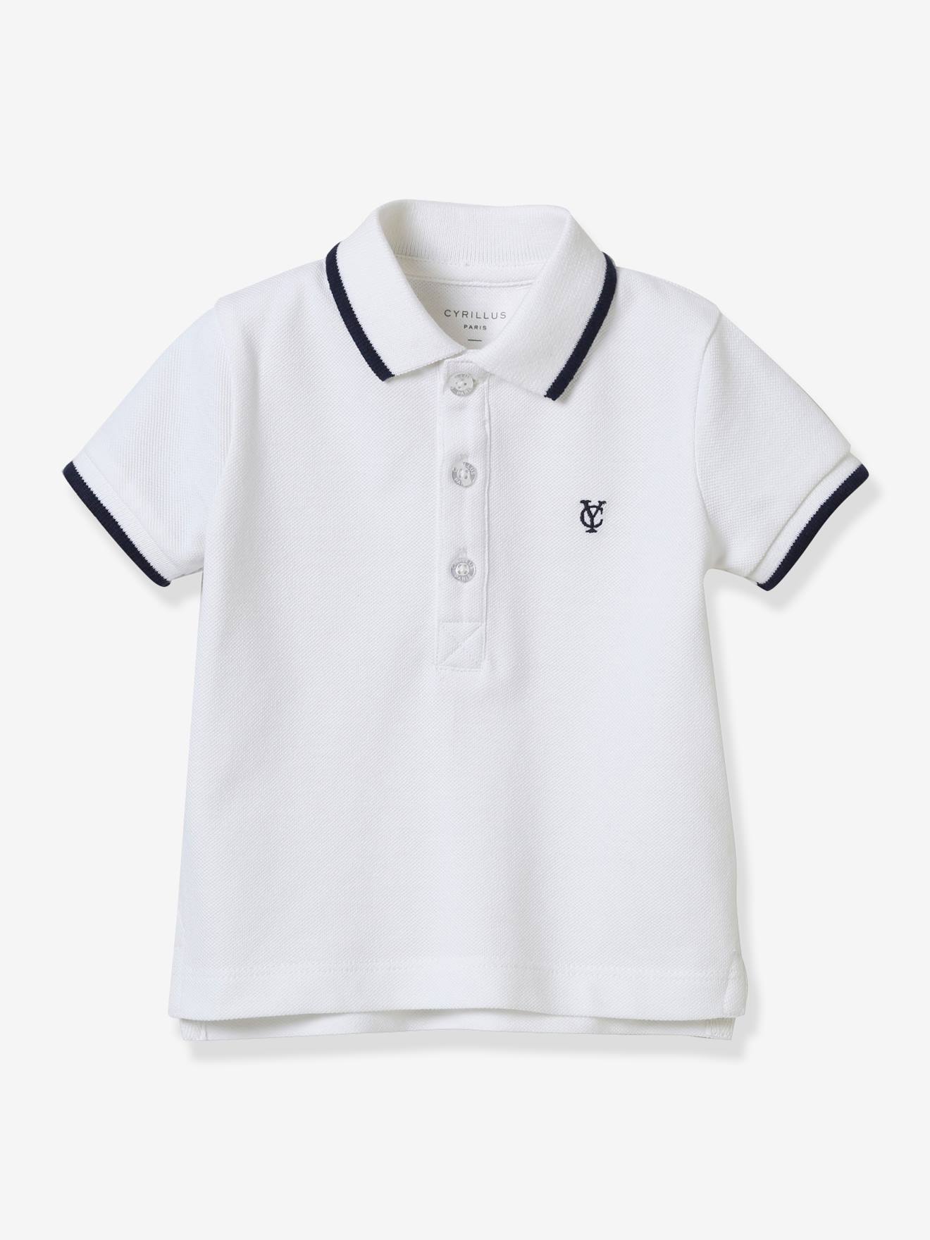 Camisa polo infantil feita de algodão orgânico e malha piqué