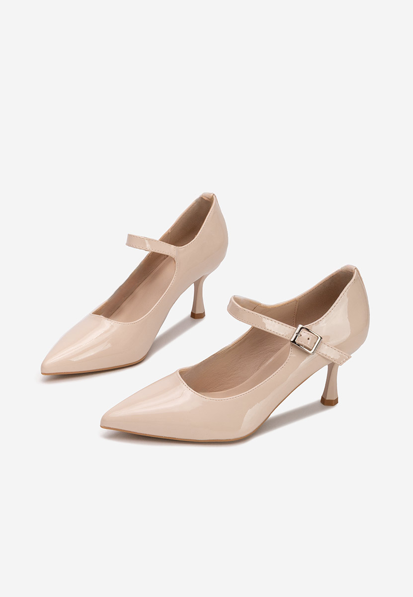 Chaussures à talon fin beige Rosilla