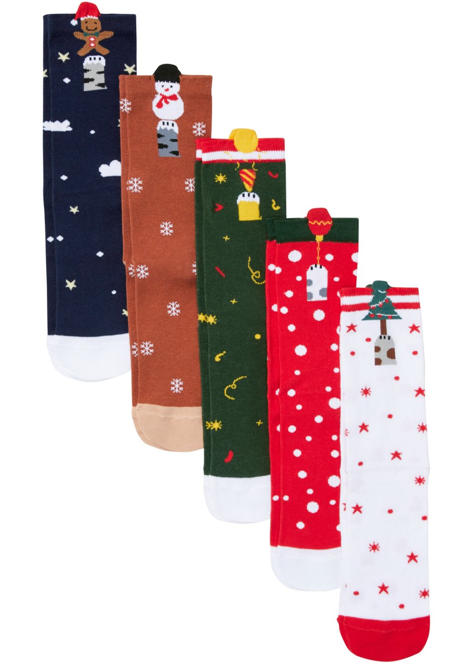 Lot de 5 paires de chaussettes de Noël