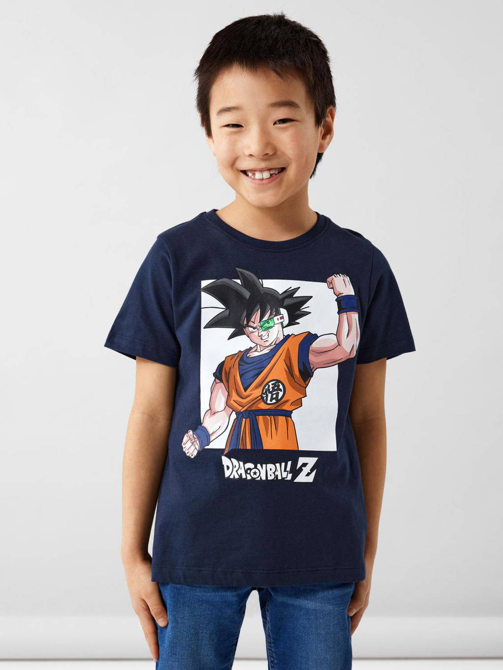 NAME IT Dragonball T-shirt NKMJAVIS met printopdruk donkerblauw