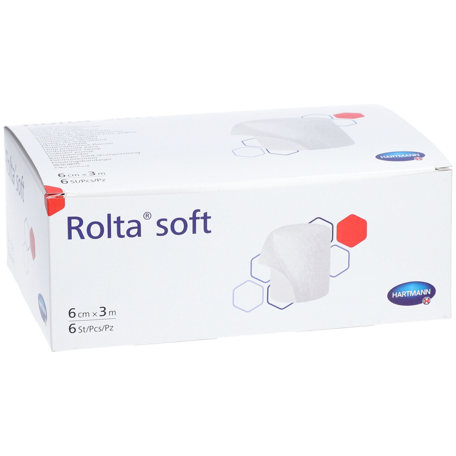 Rolta® soft Synthetik-Wattebinden 3 m x 6 cm
