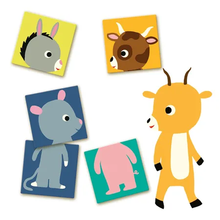Djeco Lernspiele: Memo Animo-puzzle