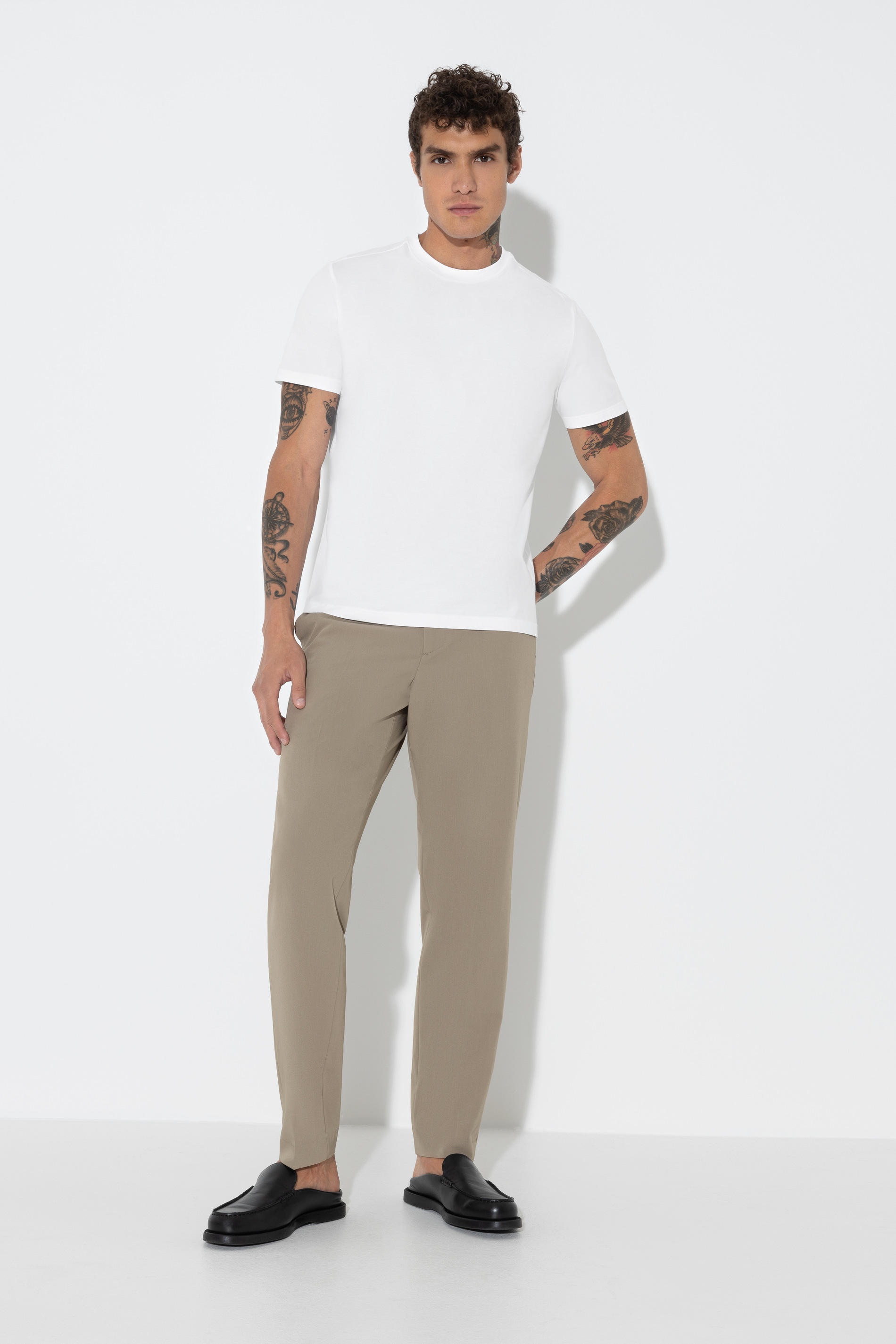 Crew Neck Shirt<br>Serie Cotone Stretch