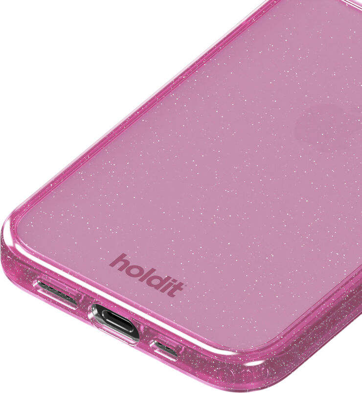 HoldIt Glitter Case iPhone 12/12Pro Lyserød