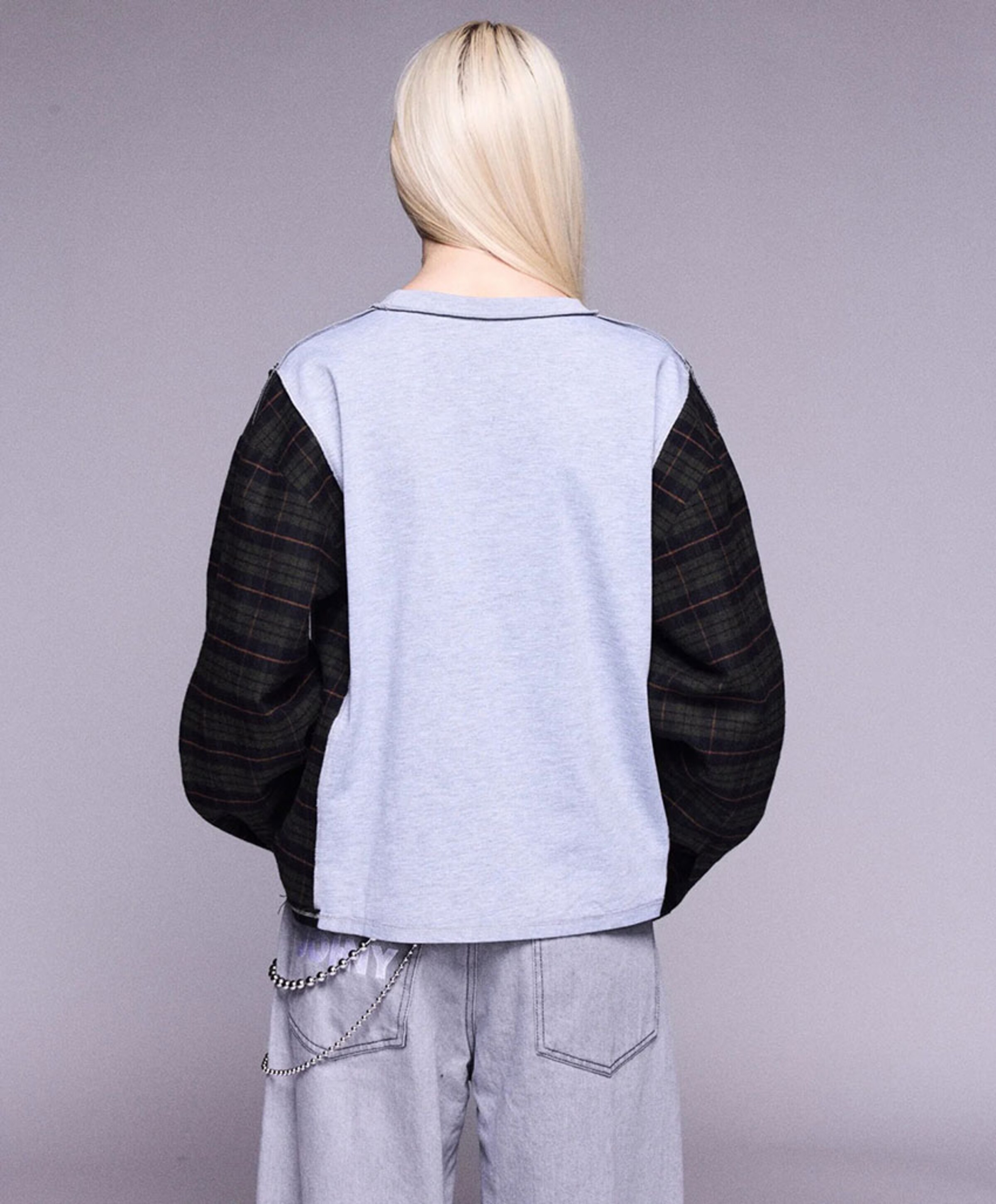 JOHNY Dames longsleeve grijs