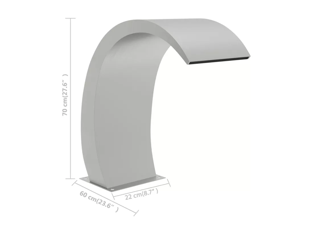 Fontaine de piscine 22x60x70 Acier inoxydable 304