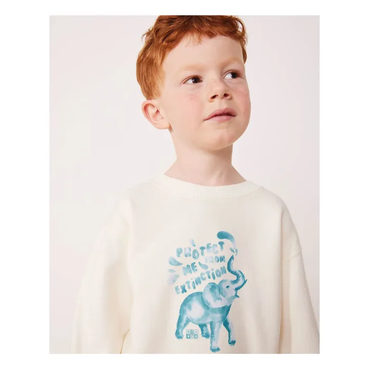 Bonton Sweat Coton Bio Smile | Ecru