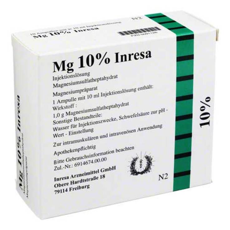 MG 10% Inresa Injektionslösung, 10X10 ml