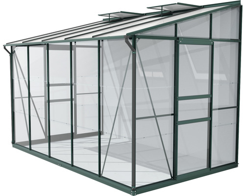 Kas Vitavia Ida 6500, enkelvoudig veiligheidsglas/meerwandige polycarbonaatpanelen, 324,3 x 201,4 cm, smaragdgroen