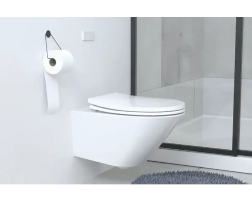 form&style Anantara toiletzitting, gegoten hout, wit, soft-close mechanisme tbd01