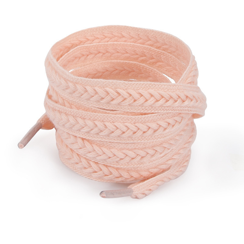 (1 Paar) 120cm Flache Schnürsenkel Fashion Schuhbändel Geflochten - Rosa