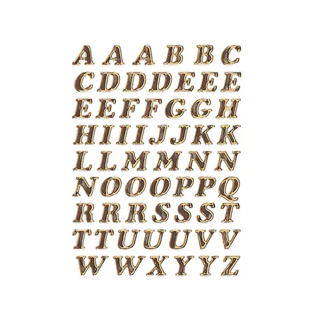 HERMA Buchstaben-Sticker A-Z, Prismaticfolie, gold, 8 mm