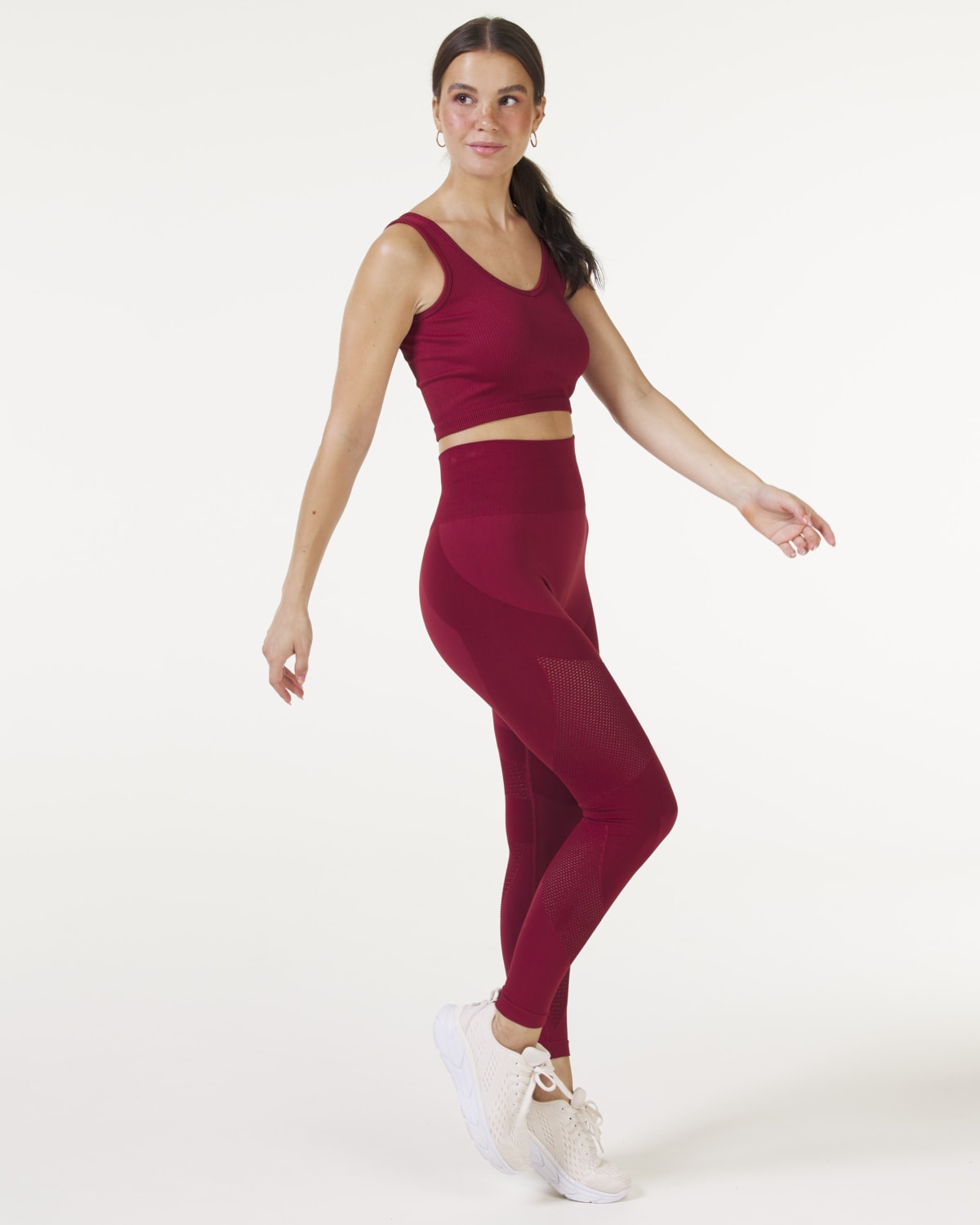 Bumpro Mesh Life Tights Wine