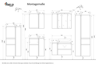 Bad-Hochschrank GENT grau