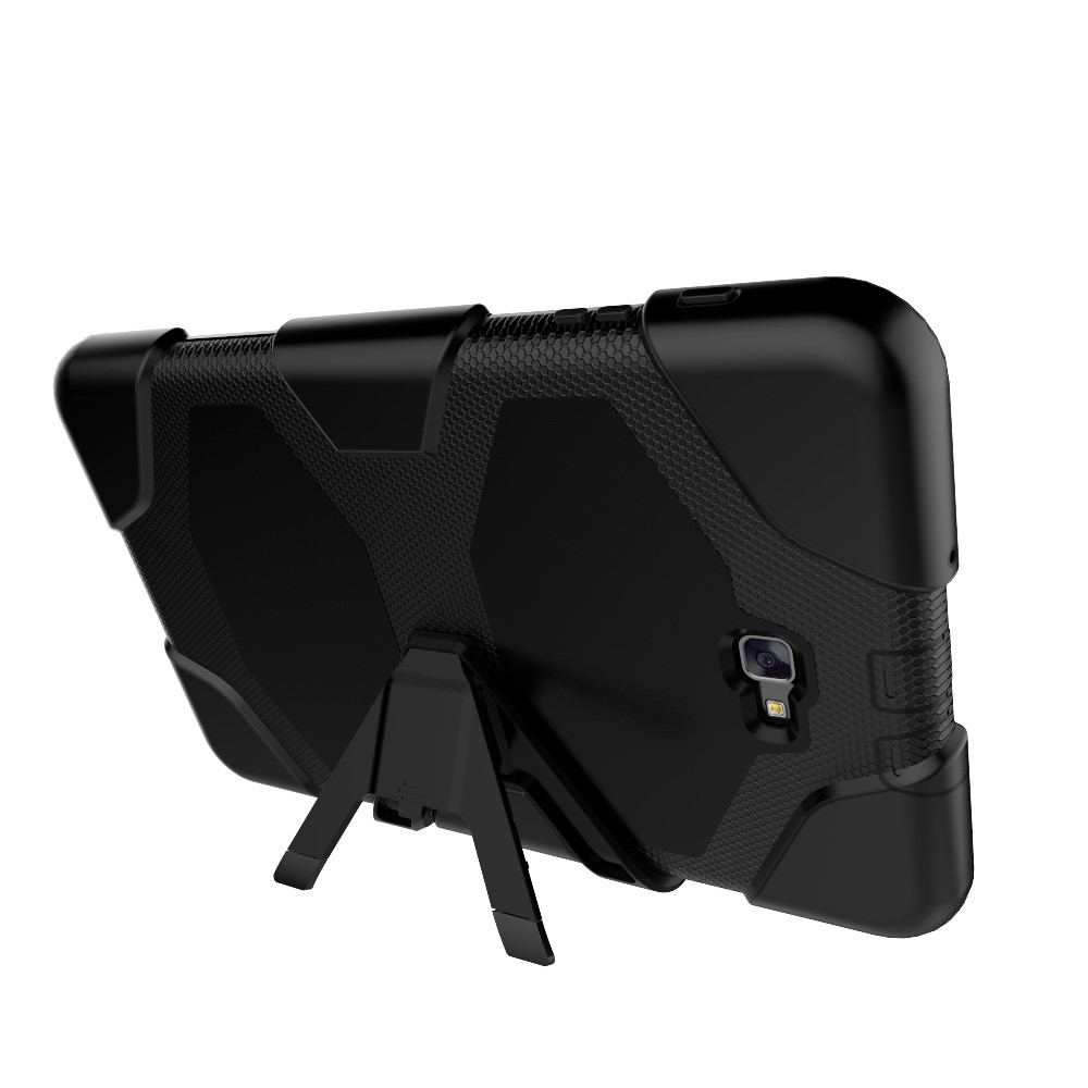 Samsung Galaxy Tab A 10.1 (2016) Snap On Outdoor Silikon Schutz Case Hülle - Schwarz