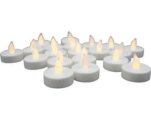 LED-theelichten Lafiora binnen op batterijen Ø 4 cm warm wit 20 stuks incl. batterij