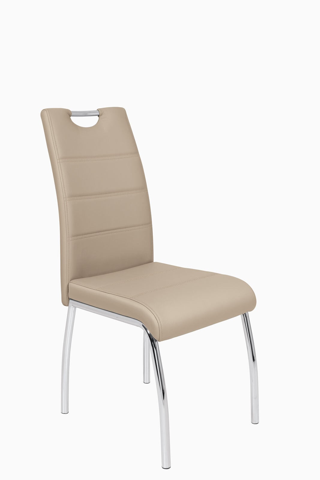 Stuhl Susi Lederlook grau